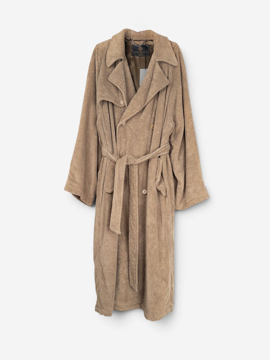 Balenciaga AW22 Double-Breasted Towel Trench Coat – front view