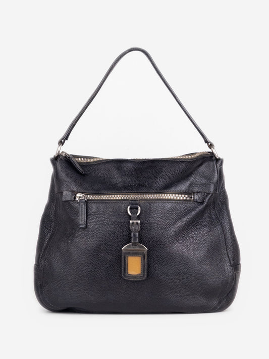 Prada 2000s Vitello Daino Hobo Shoulder Bag