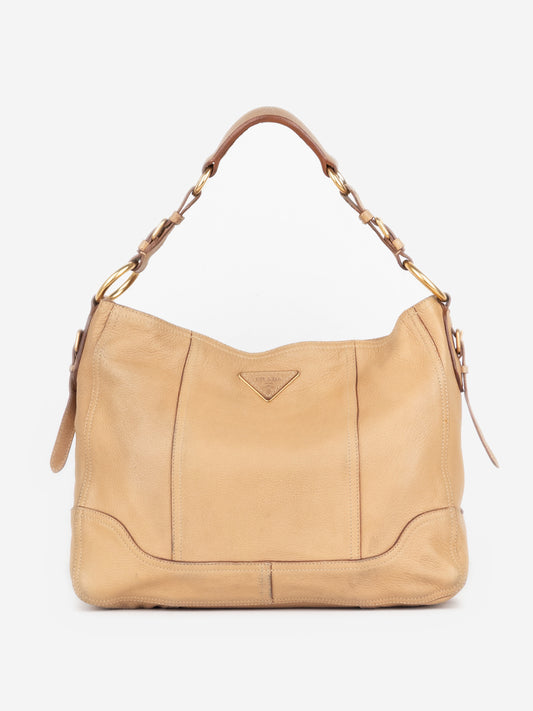 Prada 2000s Cervo Sacca Hobo Shoulder Bag