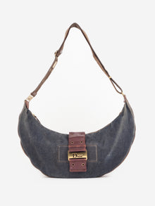 Dior by Galliano SS02 'Street Chic' Denim Hobo Croissant Shoulder Bag