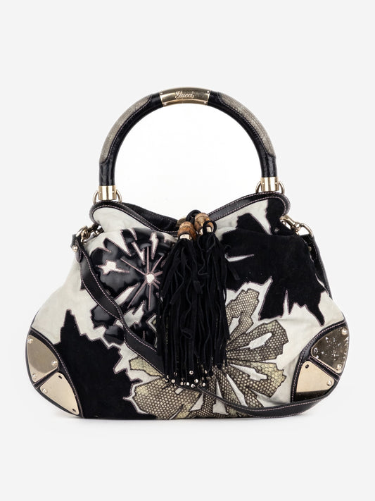 Gucci by Tom Ford 2000s Babouska Floral Patchwork ‘Indy’ Hobo Shoulder Bag