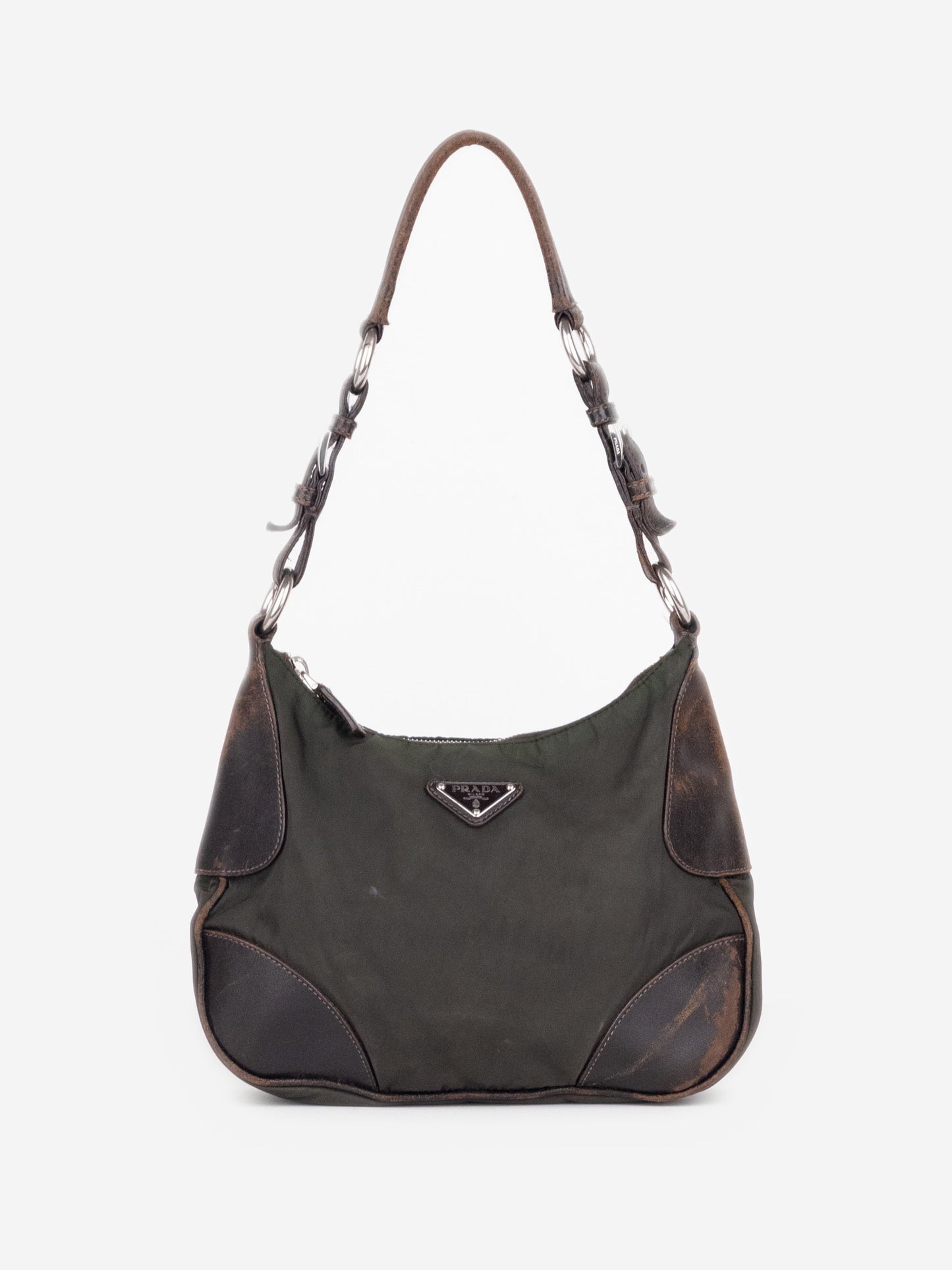 Prada 2000s Tessuto Hybrid Hobo Shoulder Bag