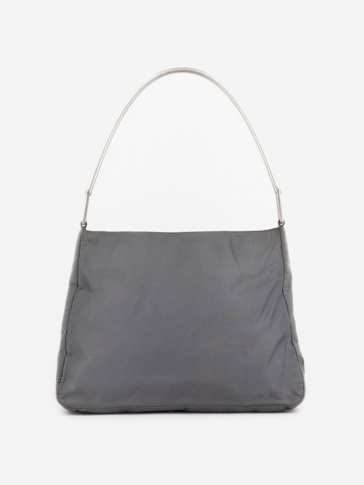 Prada AW98 Vitello Metallo Metal Handle Shoulder Bag