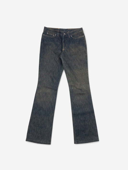 Gucci by Tom Ford SS02 Flared Sanded Bootcut Denim Jeans – front view