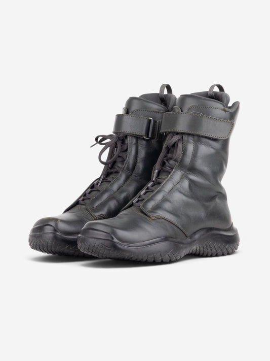 Prada AW99 Square Toe Vibram Combat Boots – front view