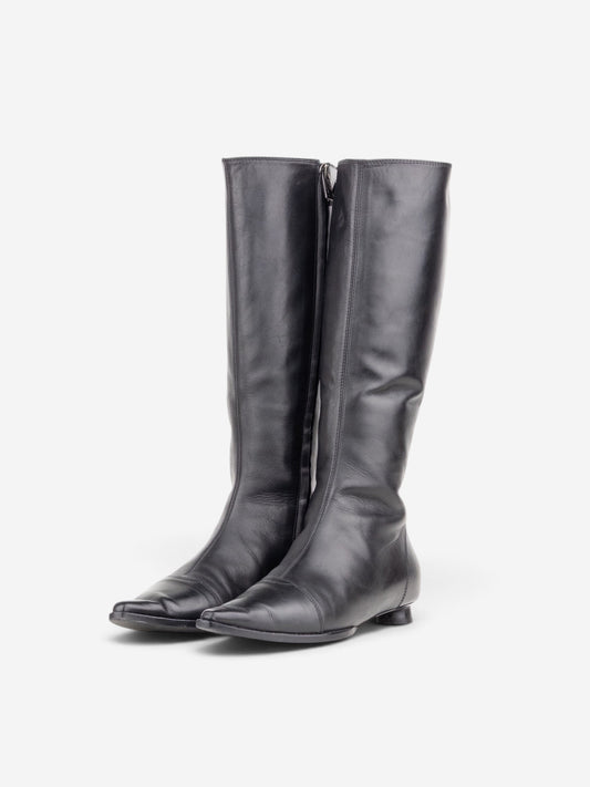 Fendi by Karl Lagerfeld 2000s Mid-Calf Riding Boots – front view