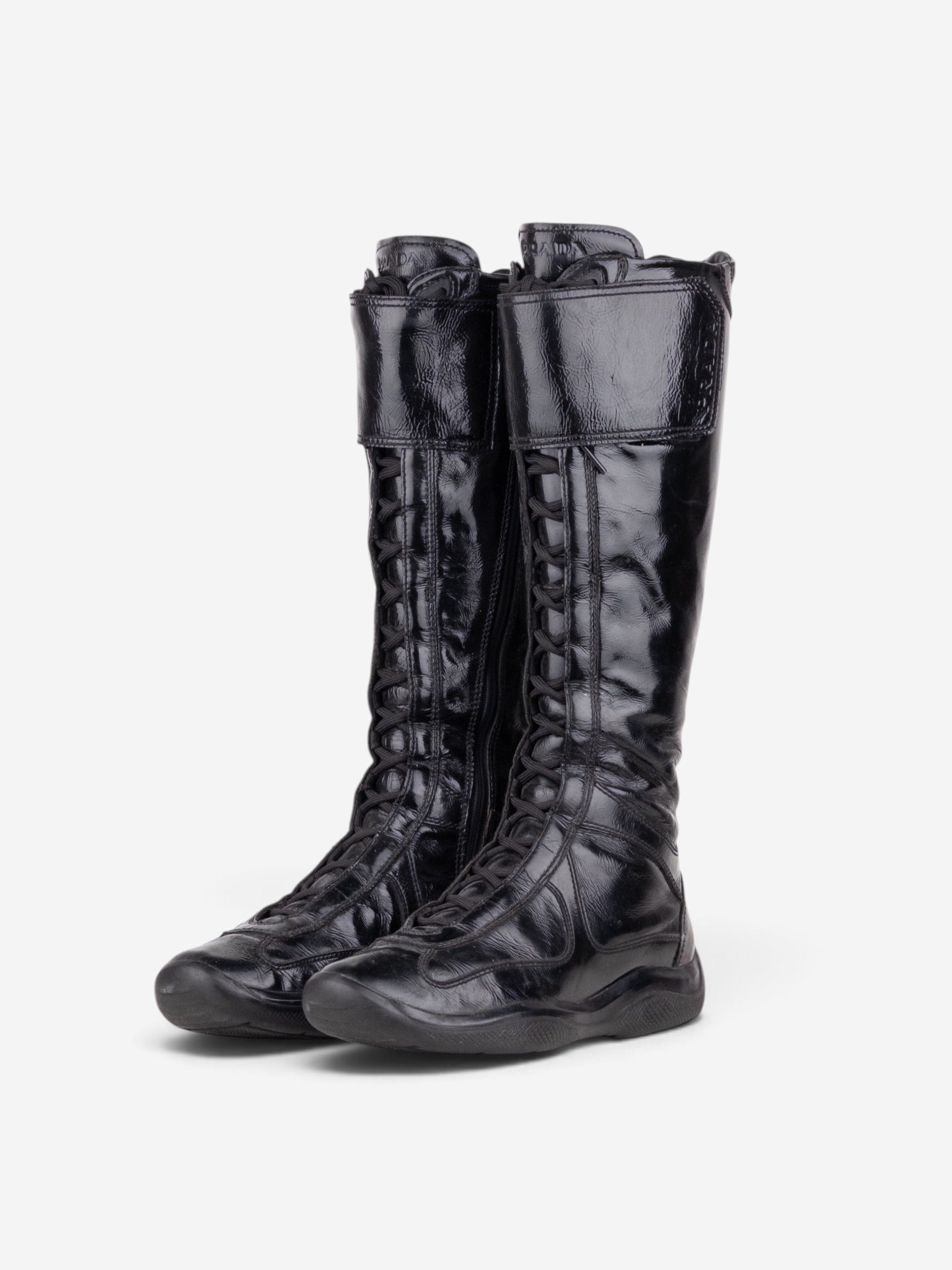 Prada 2000s Americas Cup Sneaker Boots – front view