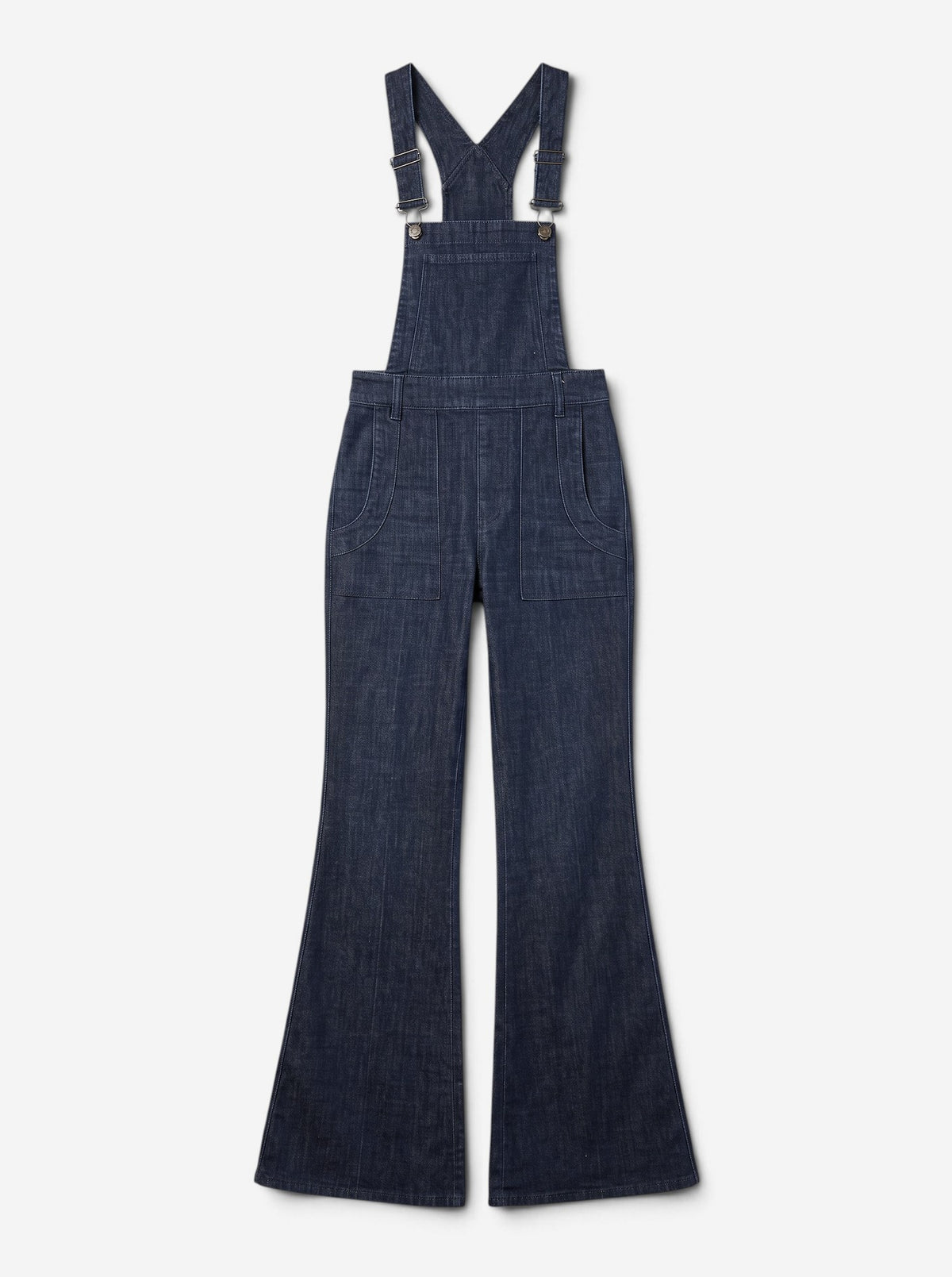 Prada 2000s Denim Dungarees – flat front view