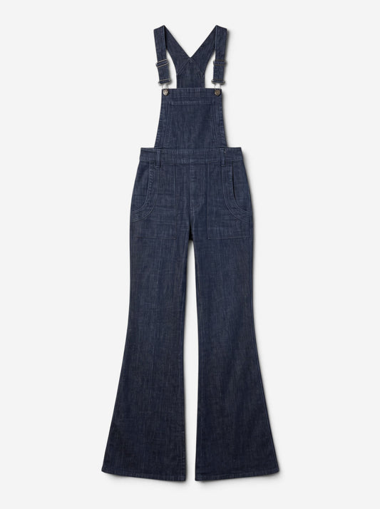 Prada 2000s Denim Dungarees – flat front view