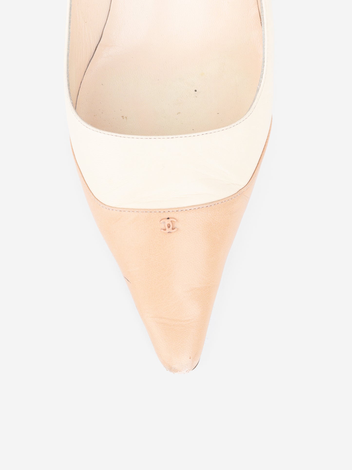 Chanel by Karl Lagerfeld 2010s Cap Toe CC Pump Kitten Heels