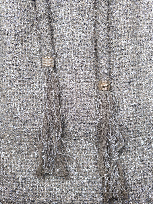 Chanel by Karl Lagerfeld C18 ‘Greek’ Metallic Tweed Tassel Mini Dress