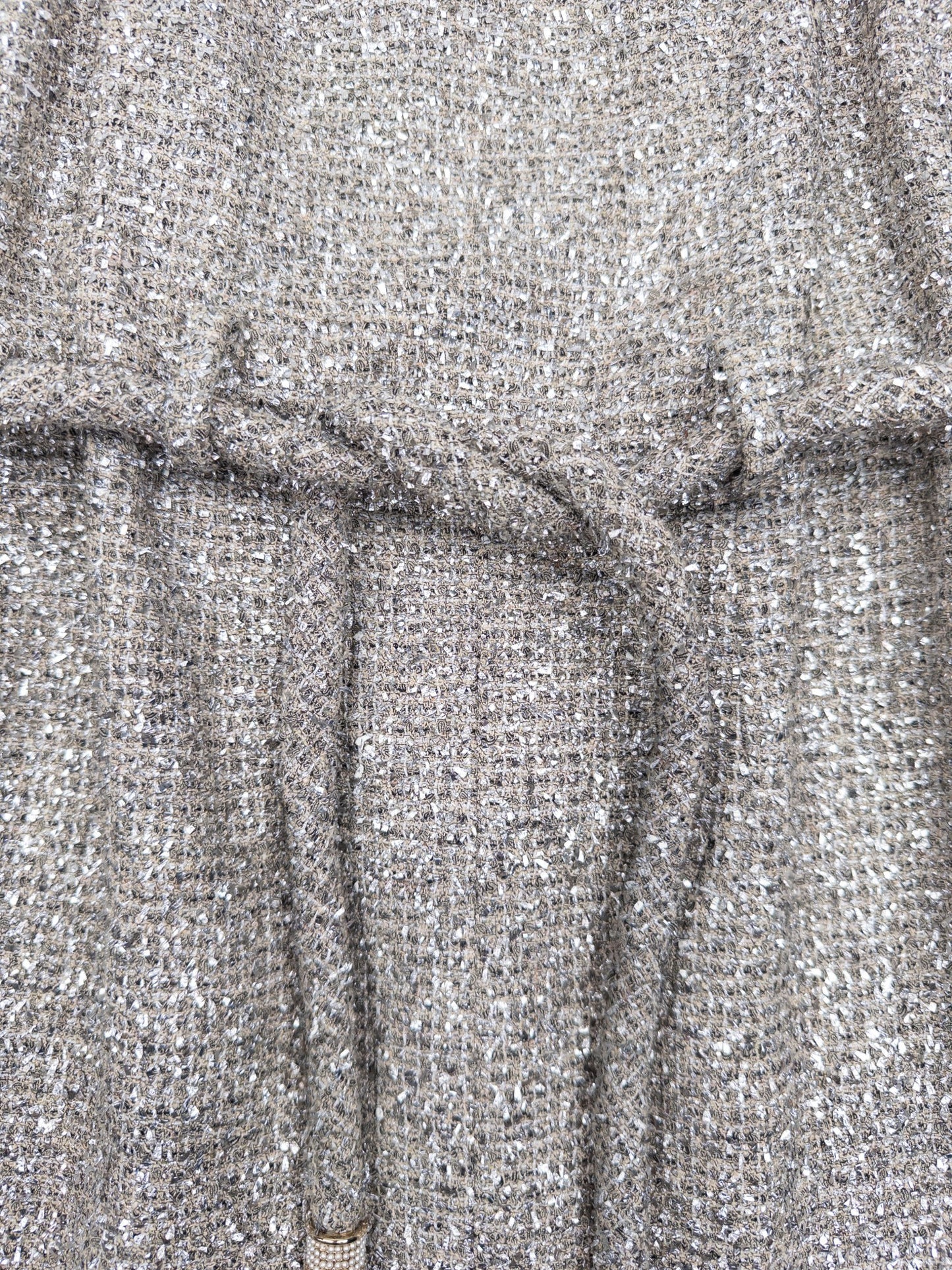 Chanel by Karl Lagerfeld C18 ‘Greek’ Metallic Tweed Tassel Mini Dress