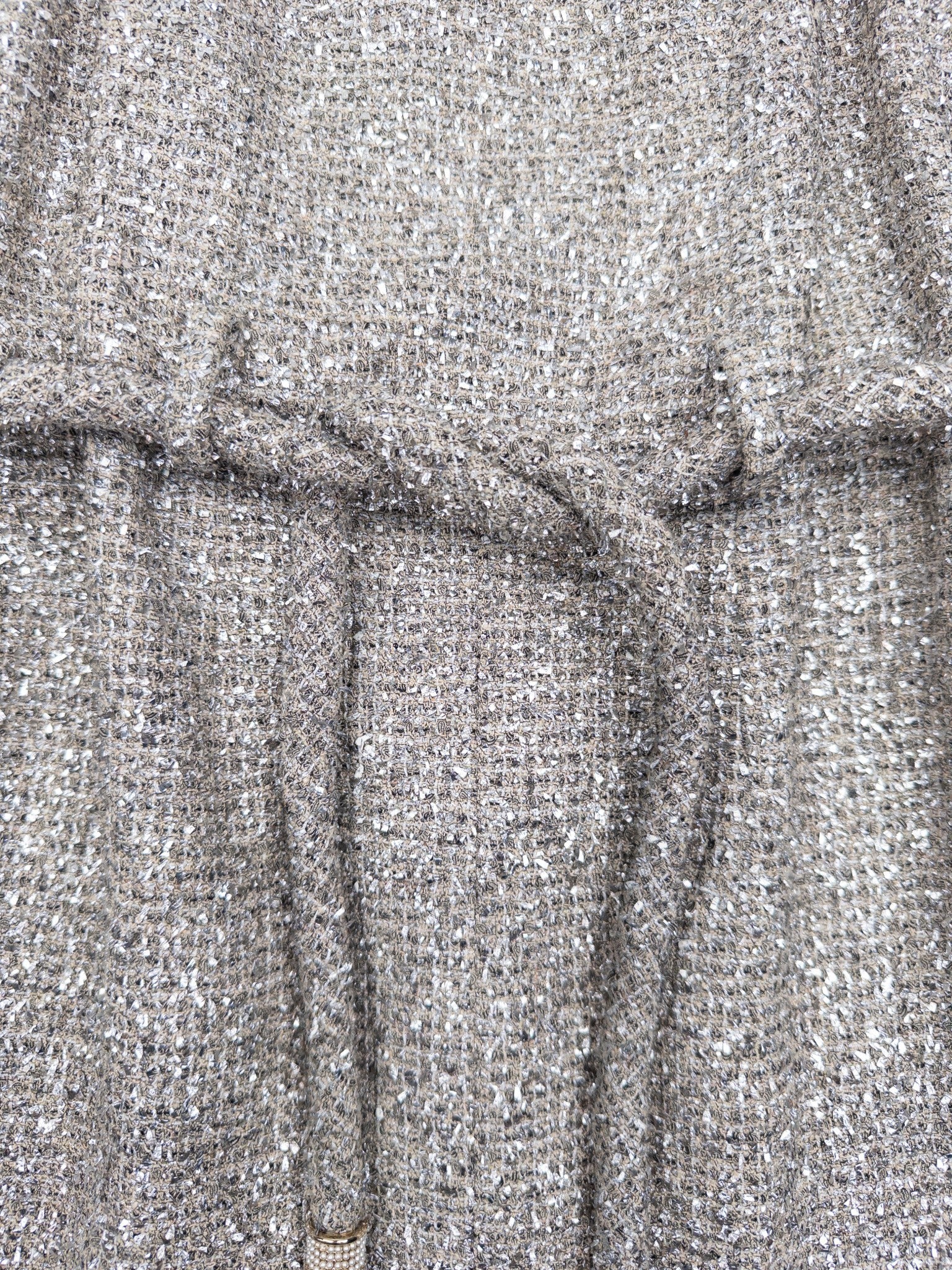 Chanel by Karl Lagerfeld C18 ‘Greek’ Metallic Tweed Tassel Mini Dress
