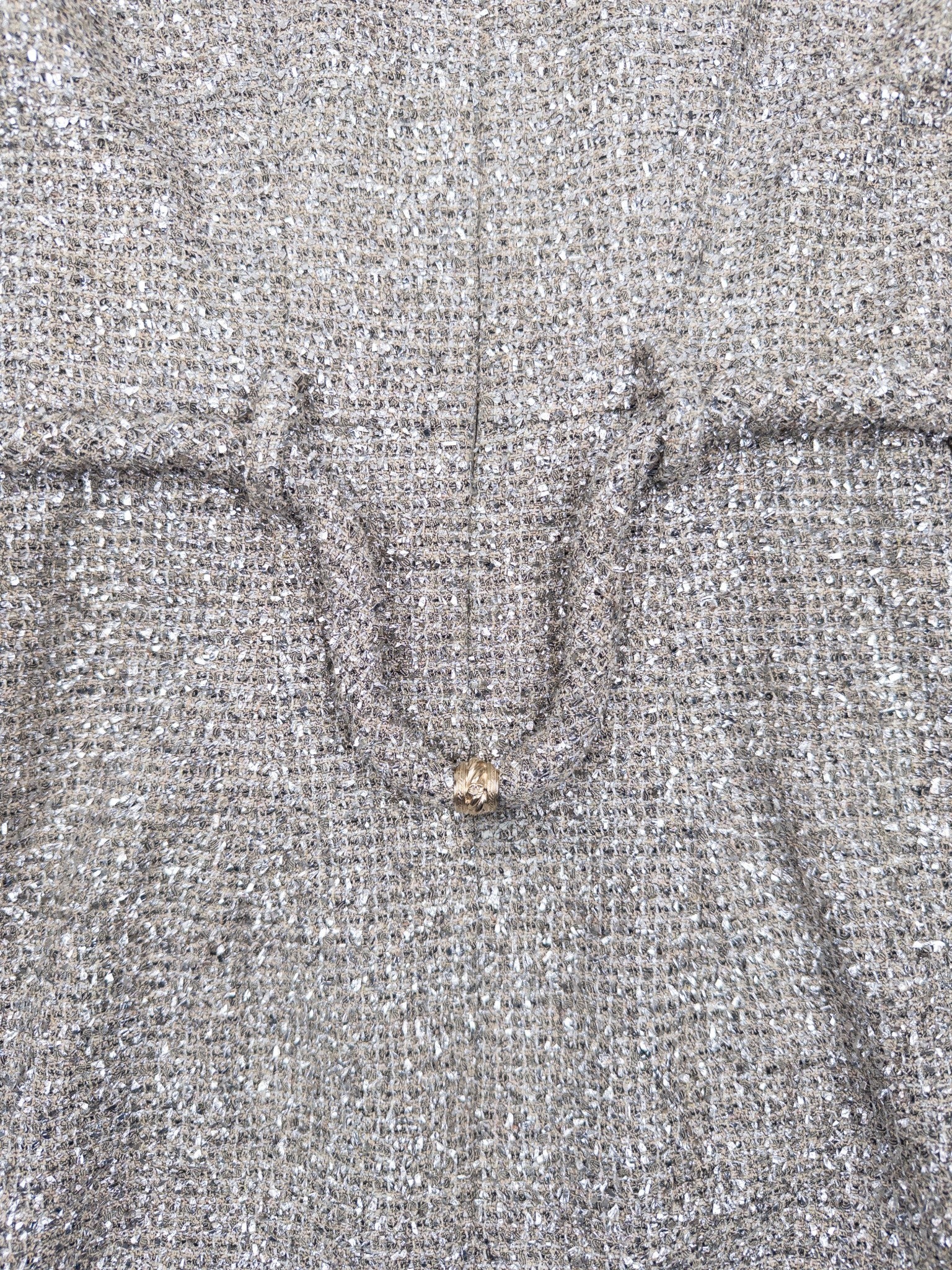 Chanel by Karl Lagerfeld C18 ‘Greek’ Metallic Tweed Tassel Mini Dress