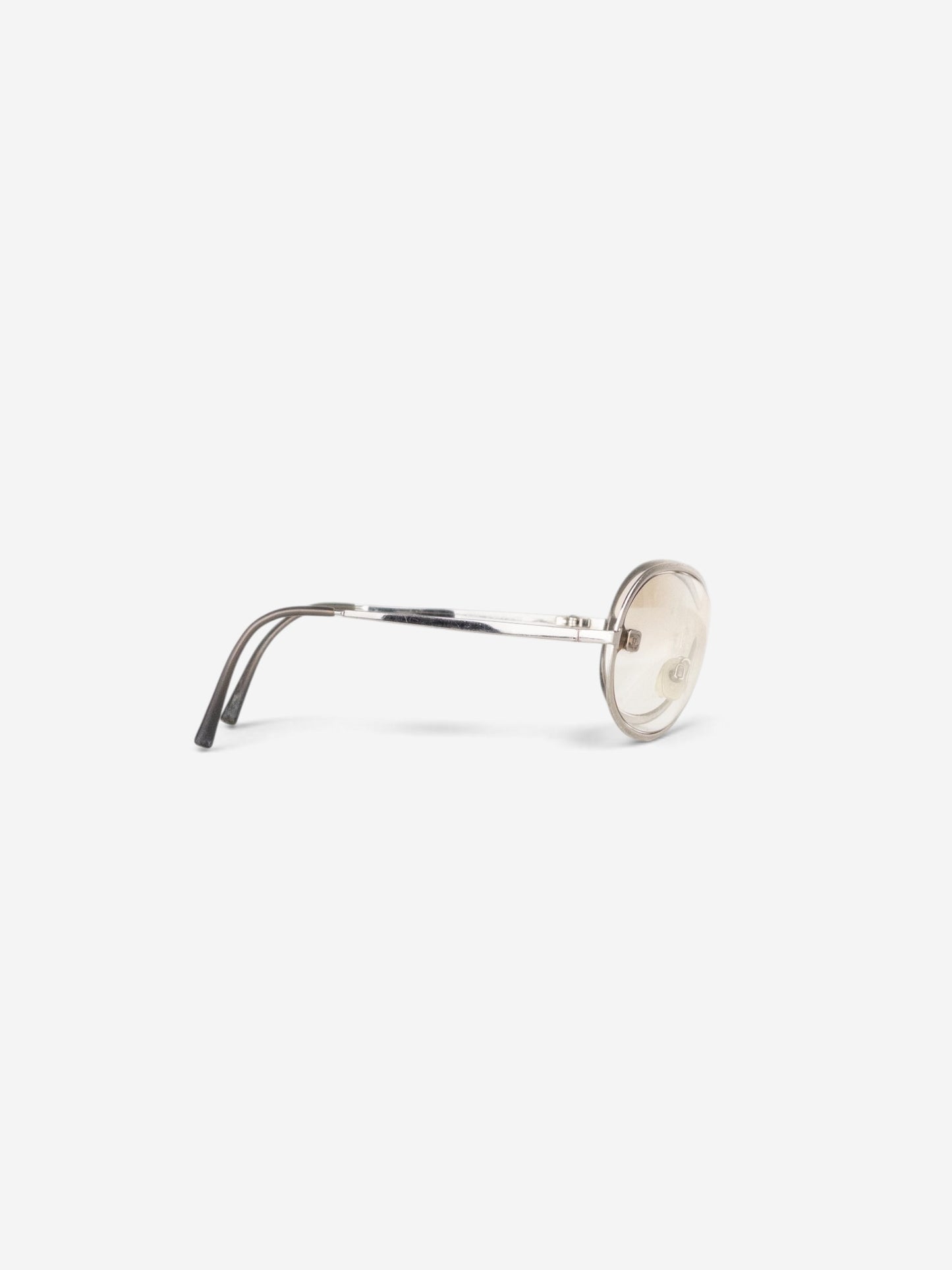 Chanel by Karl Lagerfeld 2000s '4030' Aviator Wrap Mask Shield Sunglasses – side view from the other side