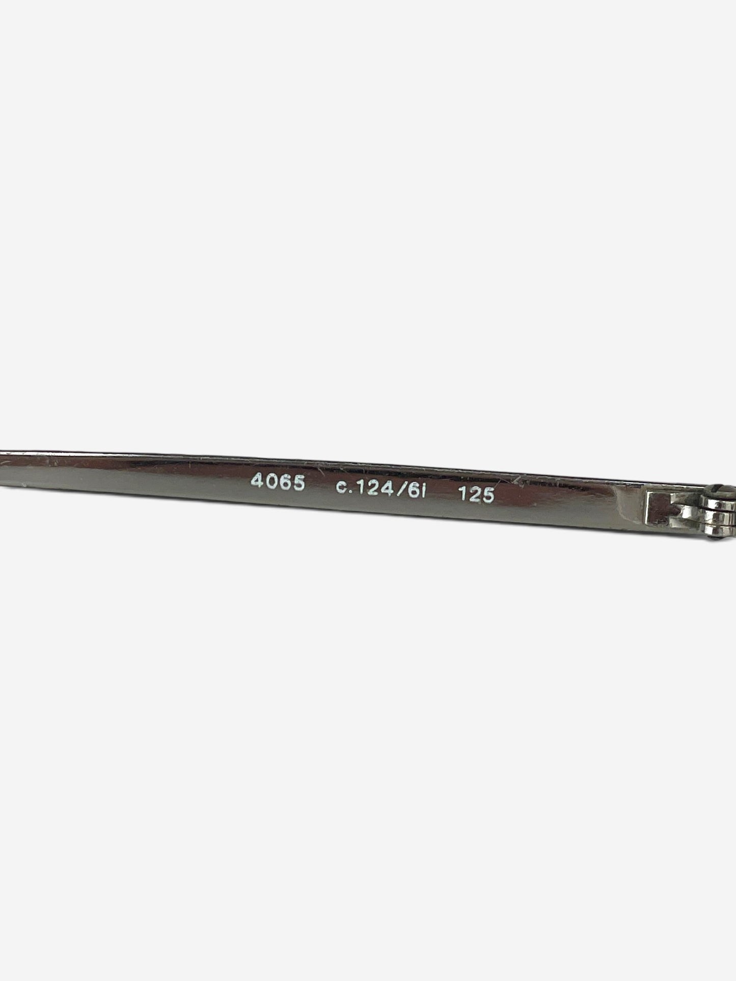 Chanel by Karl Lagerfeld 2000s '4030' Aviator Wrap Mask Shield Sunglasses – model number engraving detail