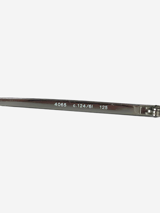 Chanel by Karl Lagerfeld 2000s '4030' Aviator Wrap Mask Shield Sunglasses – model number engraving detail