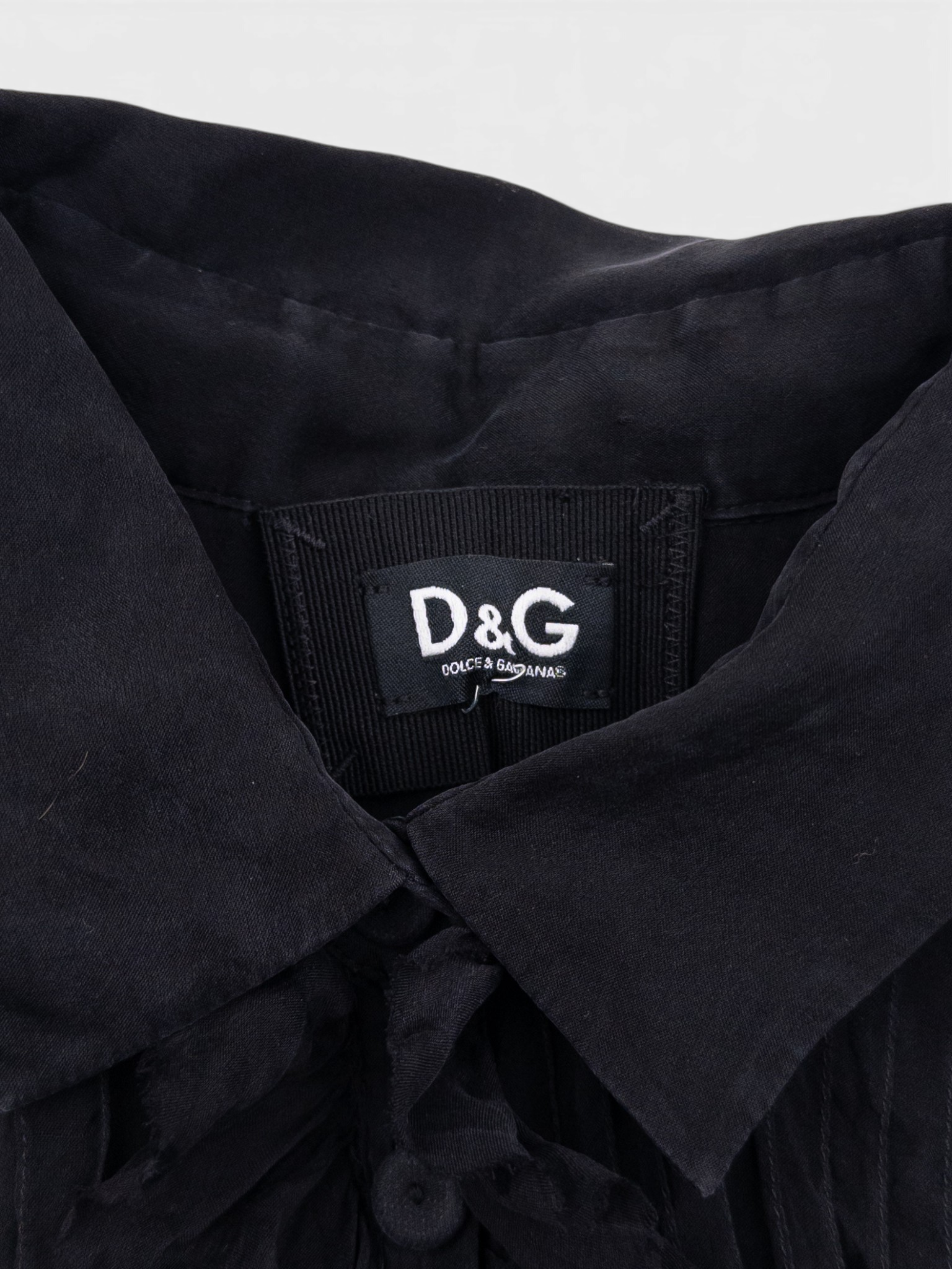 Dolce & Gabbana 2000s Chiffon Ruffle Summer Midi Dress