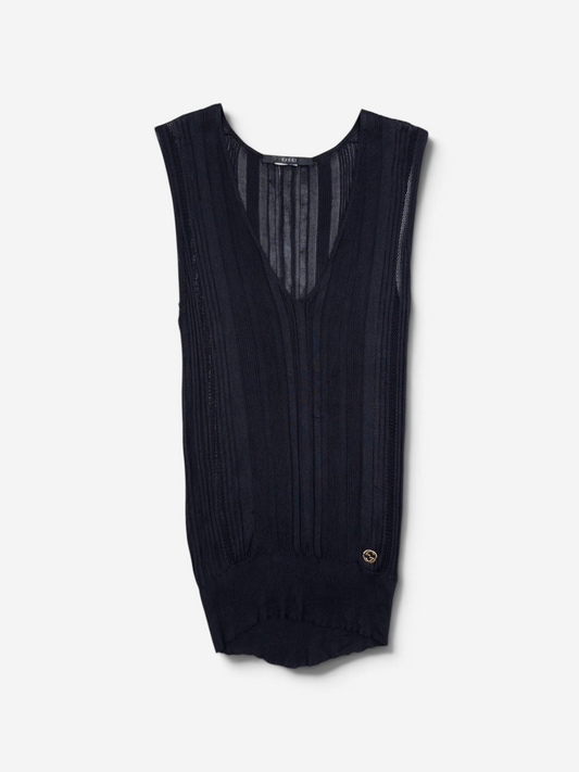 Gucci by Tom Ford 1990s See Through Knit Tank Top – front view