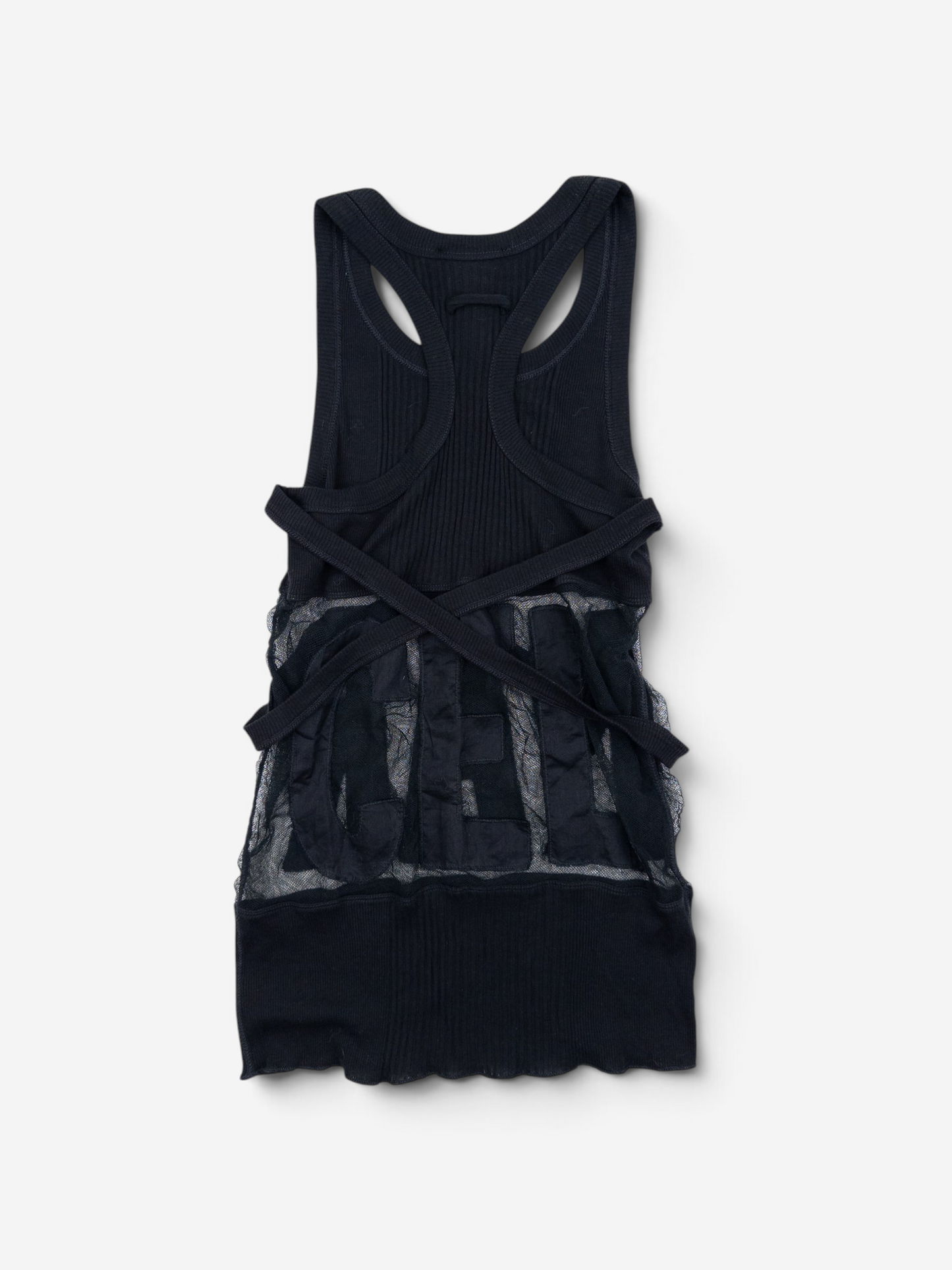 Jean Paul Gaultier 1990s Transparent 'Marcel' Bondage Tank Top – front view