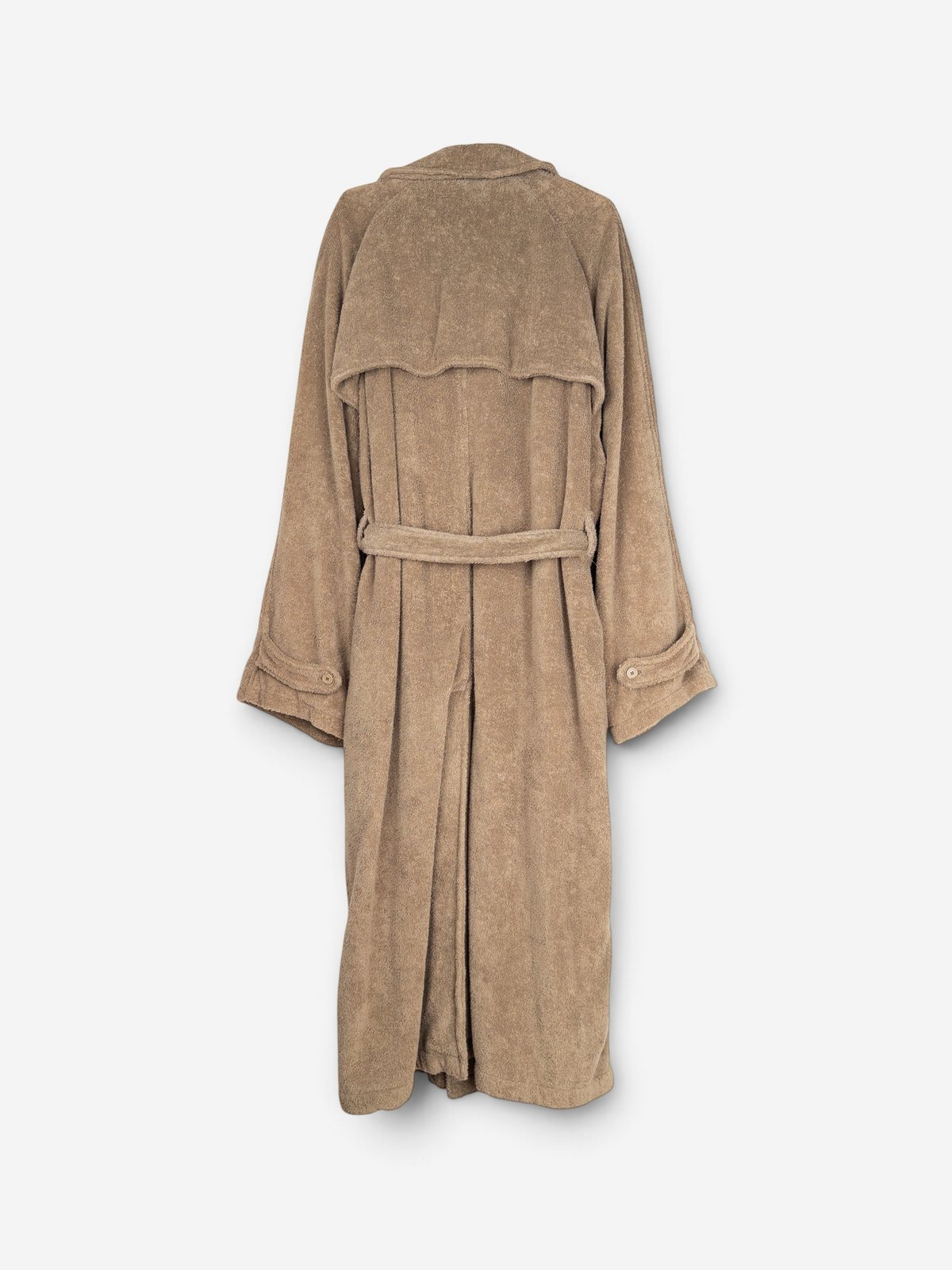 Balenciaga AW22 Double-Breasted Towel Trench Coat – back view