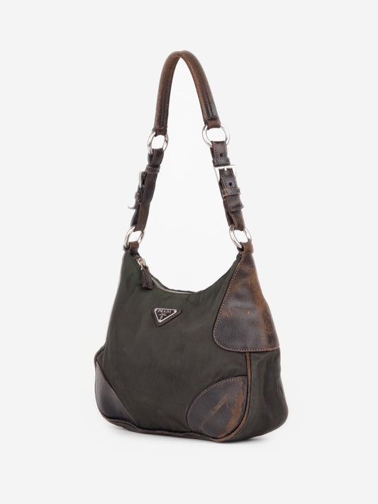 Prada 2000s Tessuto Hybrid Hobo Shoulder Bag – photo 2