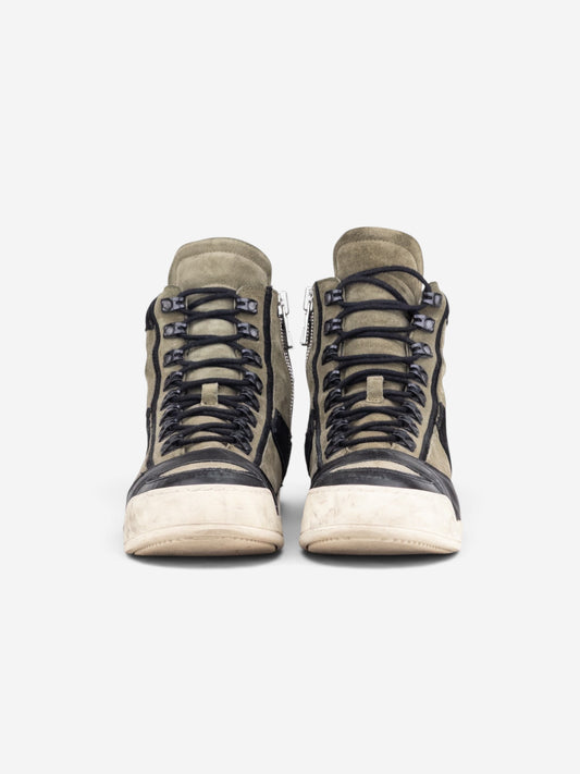 Balmain x H&M AW14 Basket High-Top Sneakers – angled view