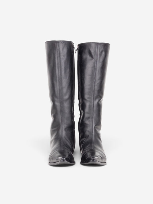 Fendi by Karl Lagerfeld 2000s Mid-Calf Riding Boots – angled view