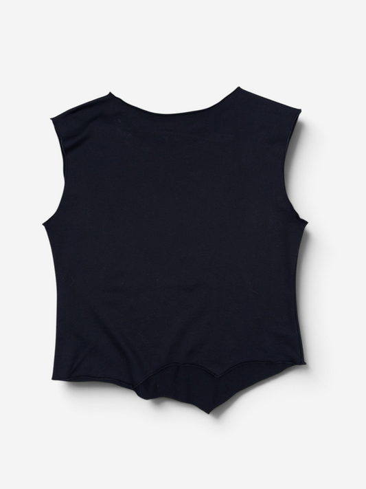 Dior by Galliano 2000s 'Dior Addict' Cut Off Tank Top – back view