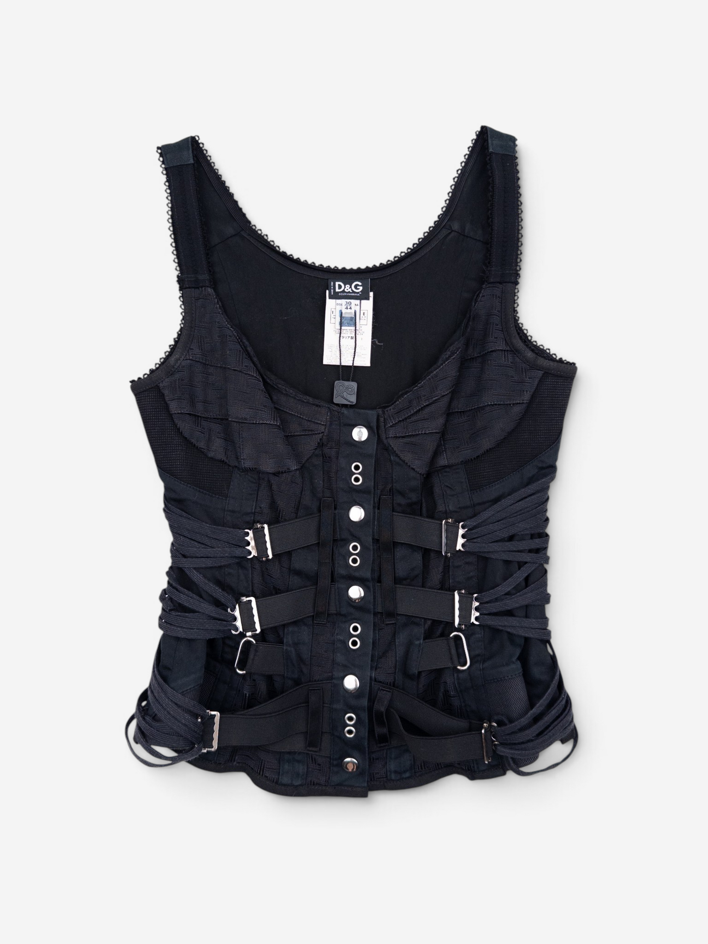 Dolce & Gabbana SS03 Bondage Corset Bustier – front view