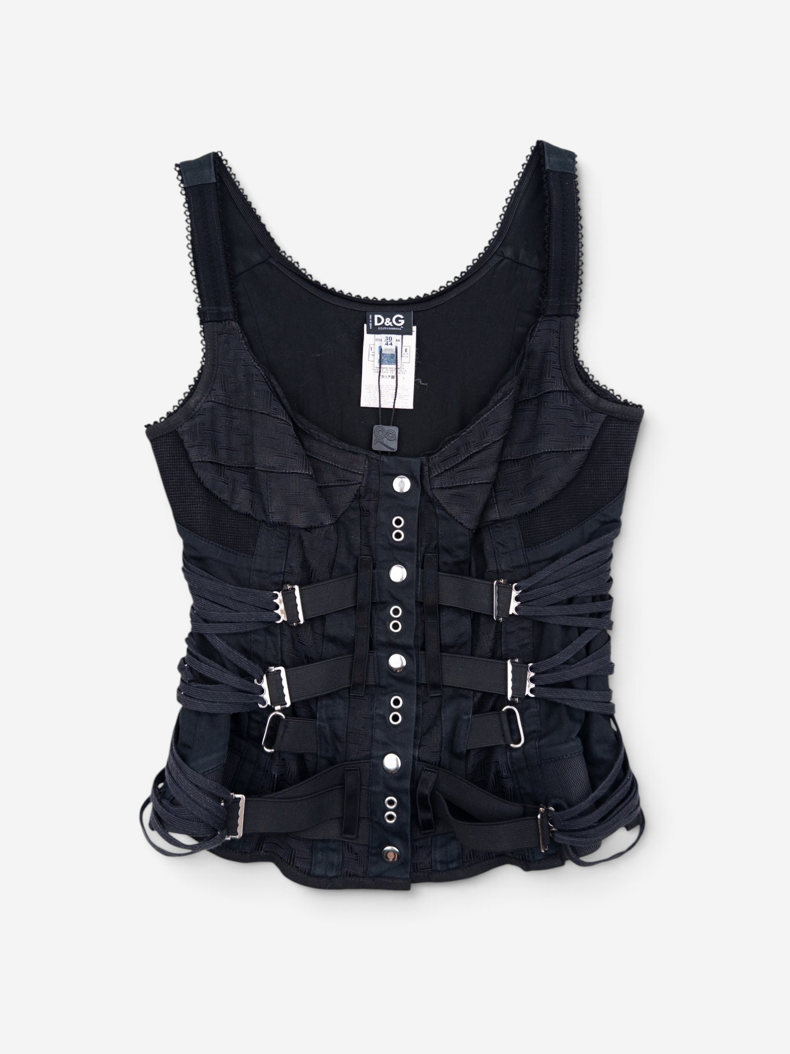 Dolce & Gabbana SS03 Bondage Corset Bustier – front view