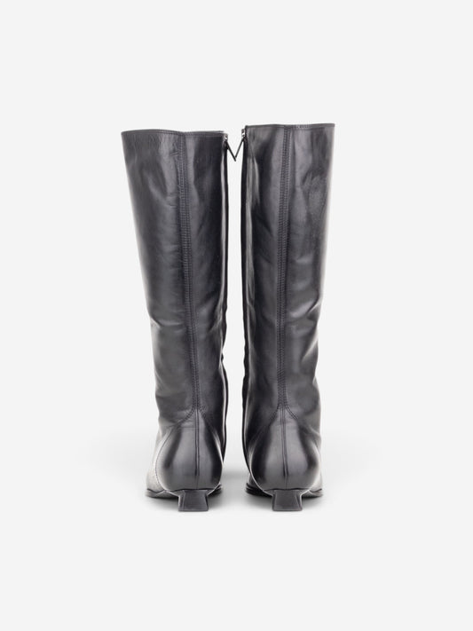 Fendi by Karl Lagerfeld 2000s Mid-Calf Riding Boots – back view