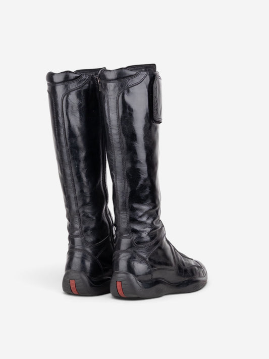 Prada 2000s Americas Cup Sneaker Boots – back view