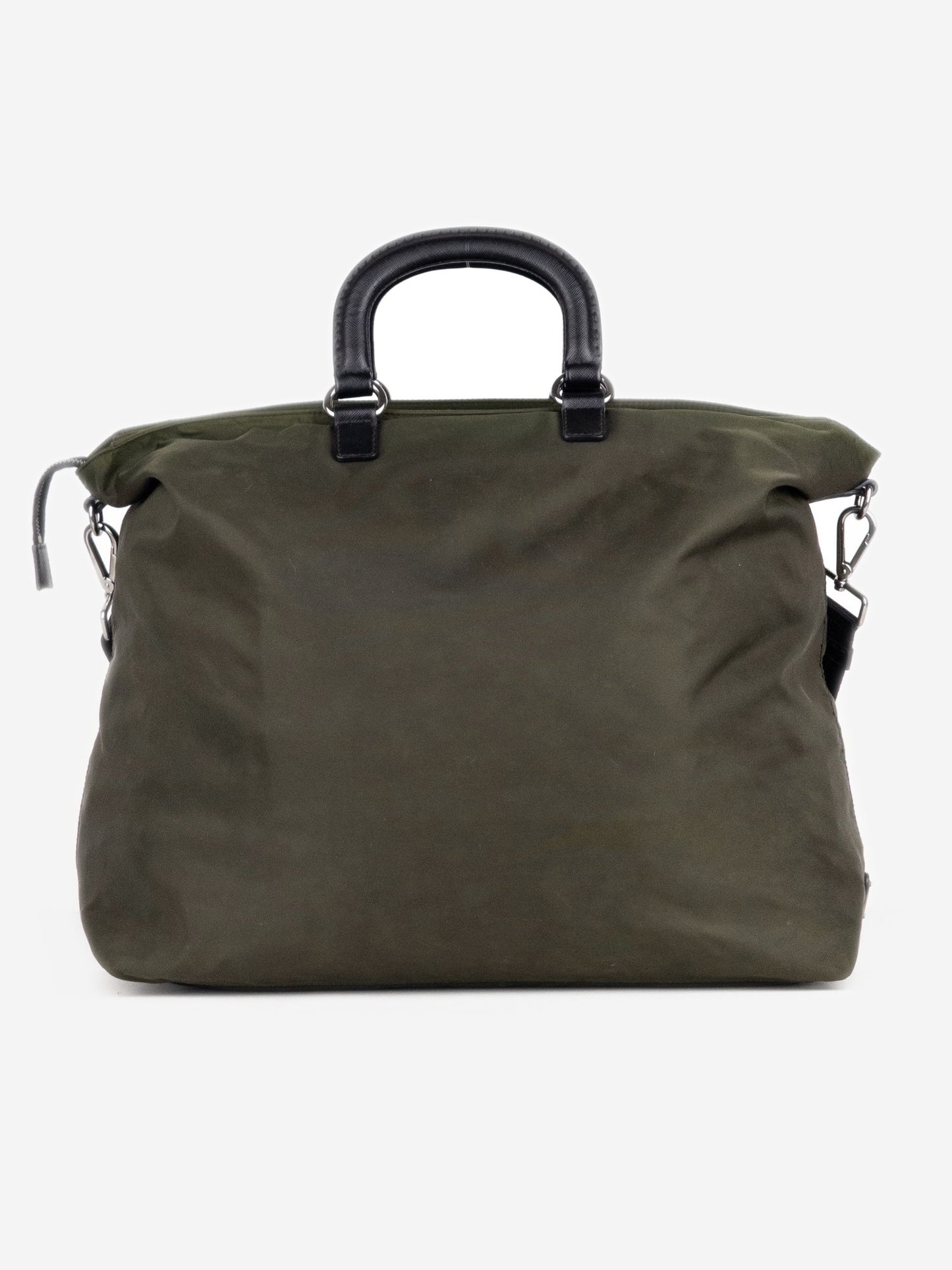 Prada 2000s Large Tessuto 2-Way Dragon Handbag