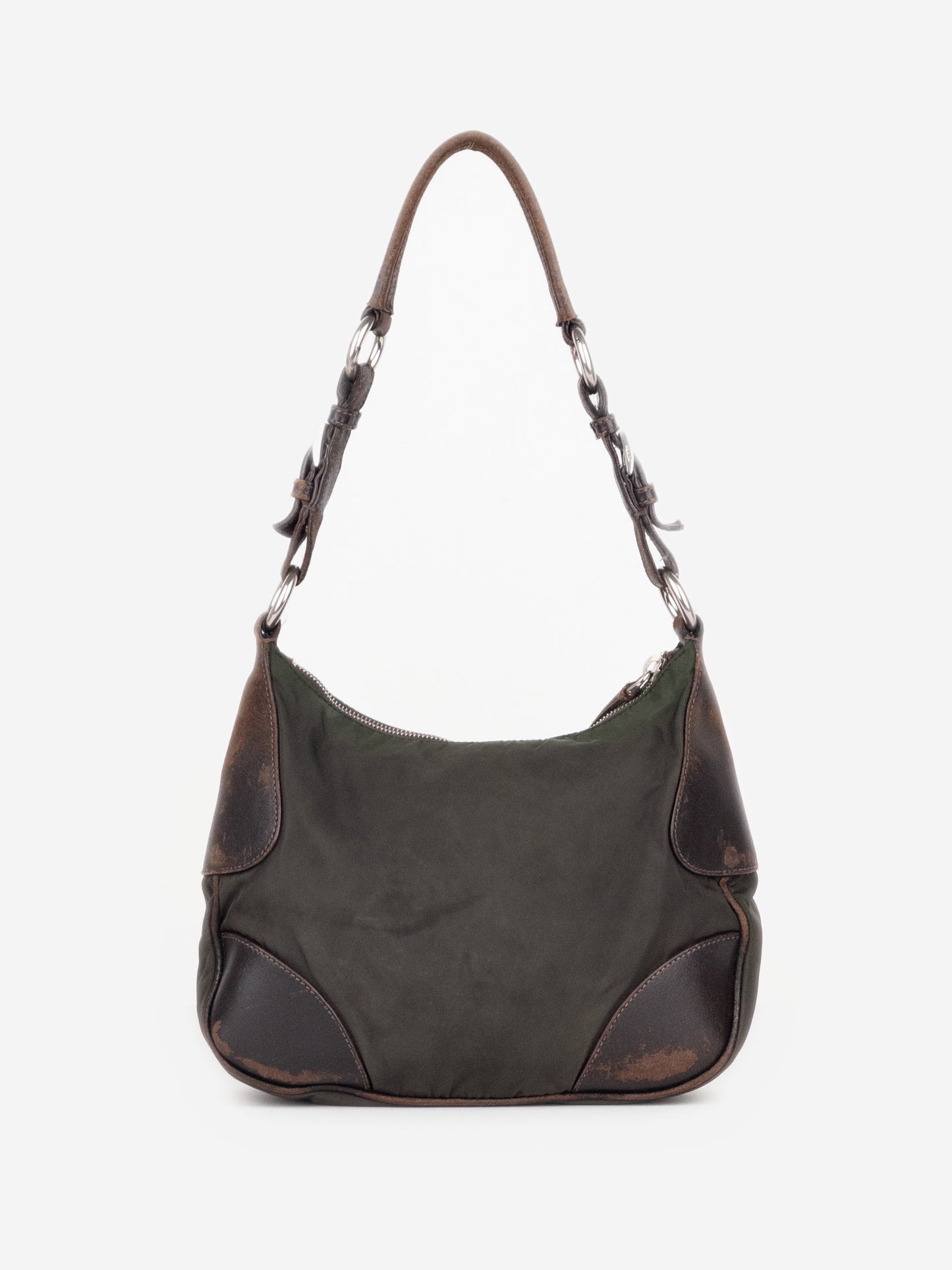 Prada 2000s Tessuto Hybrid Hobo Shoulder Bag