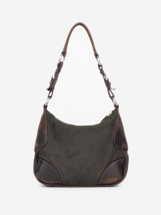 Prada 2000s Tessuto Hybrid Hobo Shoulder Bag – photo 3