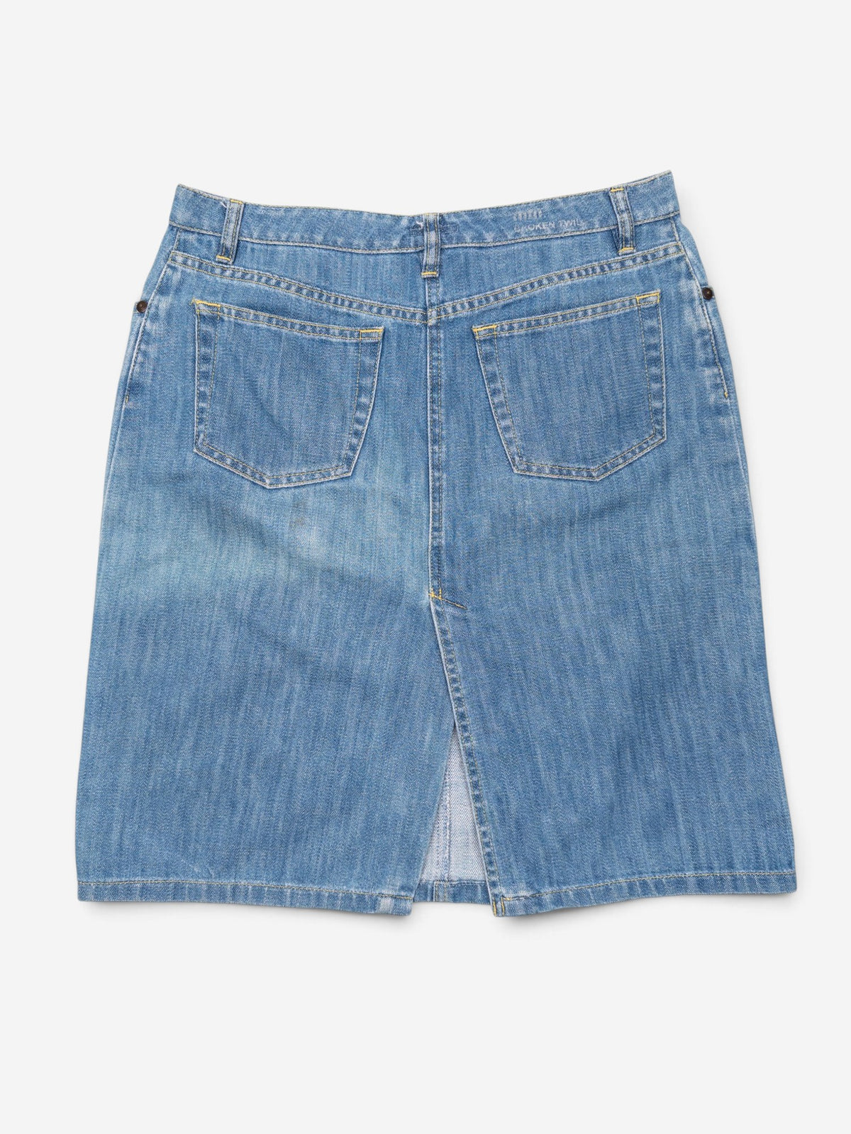 Miu Miu 2000s Cut Off Denim Mini Skirt – view 3