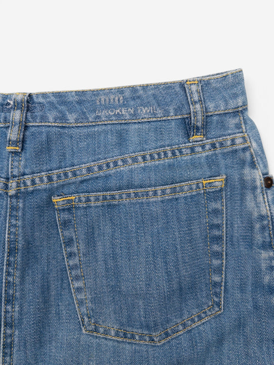 Miu Miu 2000s Cut Off Denim Mini Skirt – view 4
