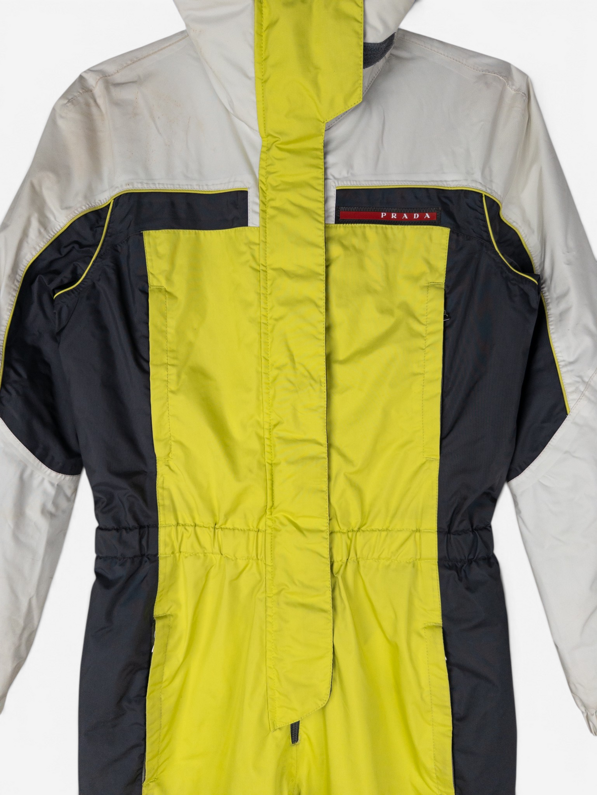 Prada 2000s Linea Rossa Ski Suit – red logo tab detail