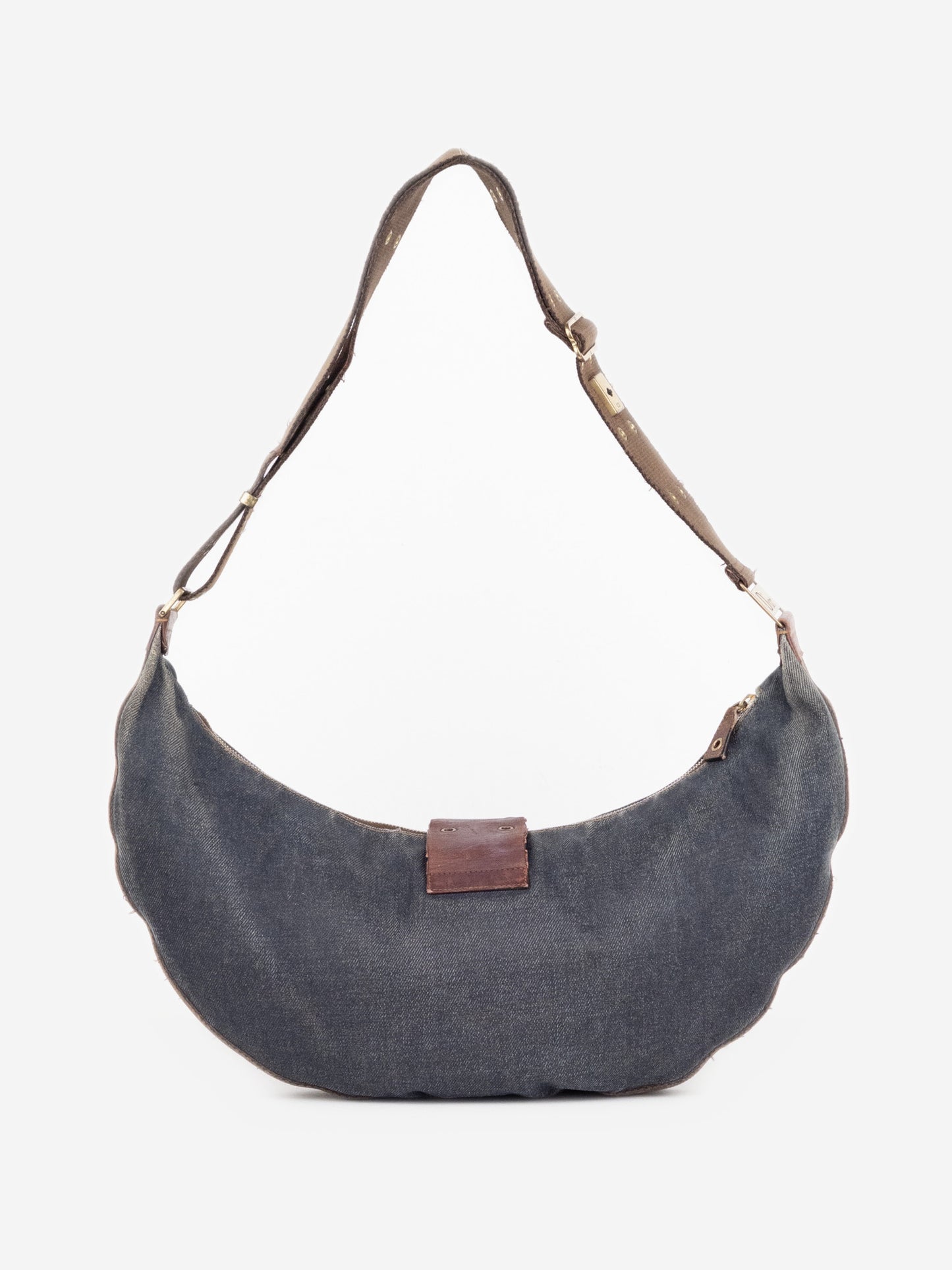 Dior by Galliano SS02 'Street Chic' Denim Hobo Croissant Shoulder Bag