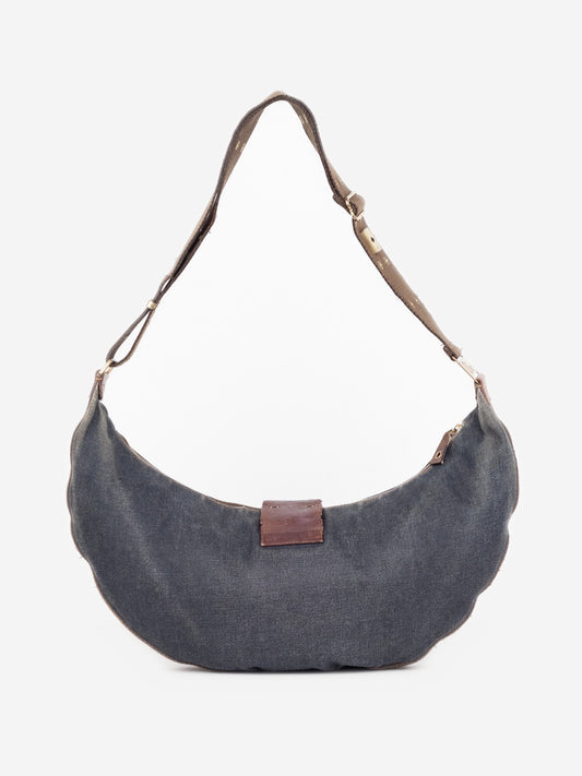 Dior by Galliano SS02 'Street Chic' Denim Hobo Croissant Shoulder Bag – photo 4