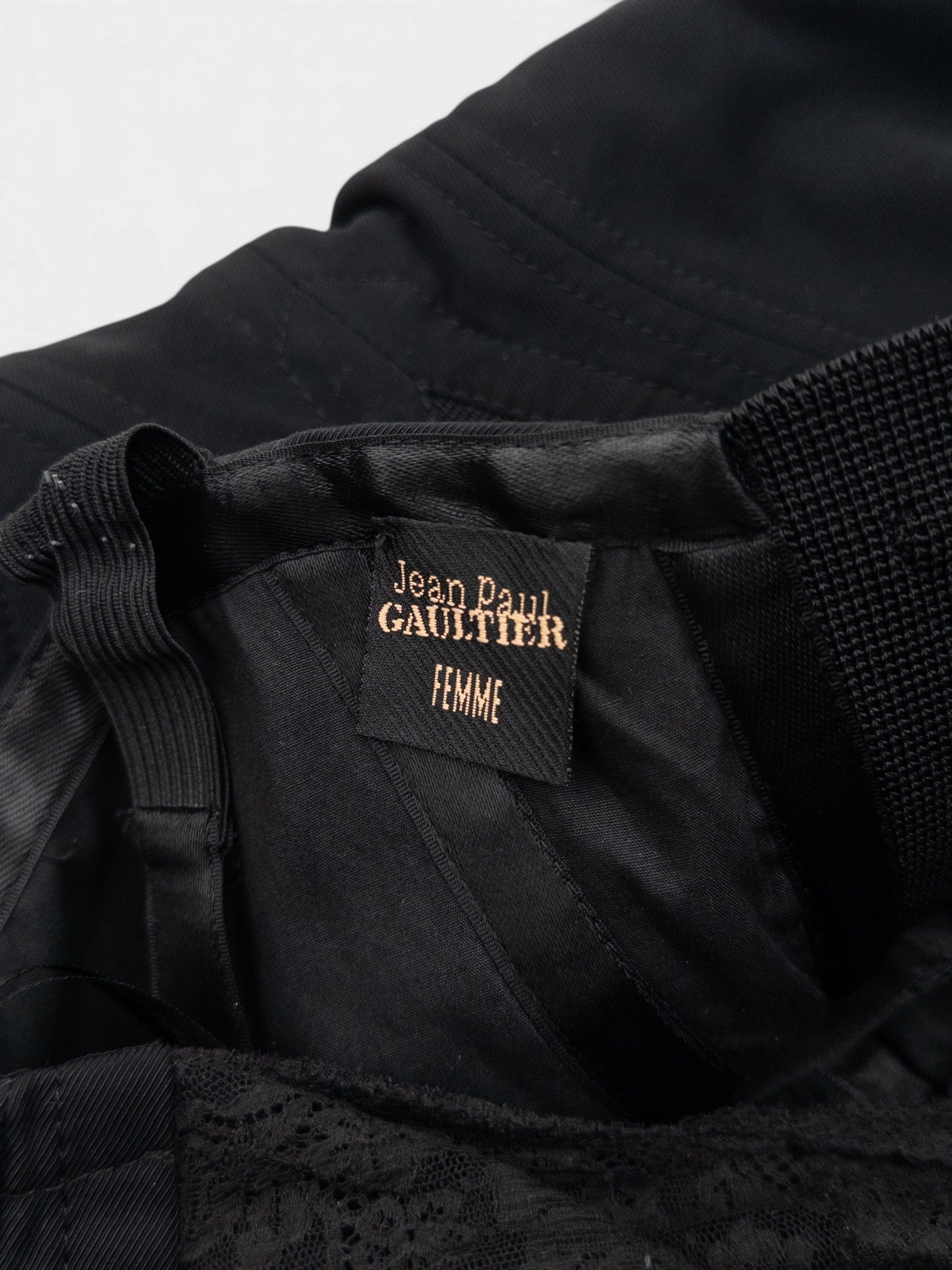 Jean Paul Gaultier 90s Madonna Corset Lace Mini Dress – brand label