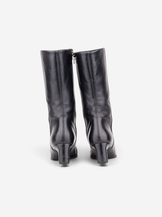 Prada 2000s Mid Calf Square Toe Riding Boots – side view