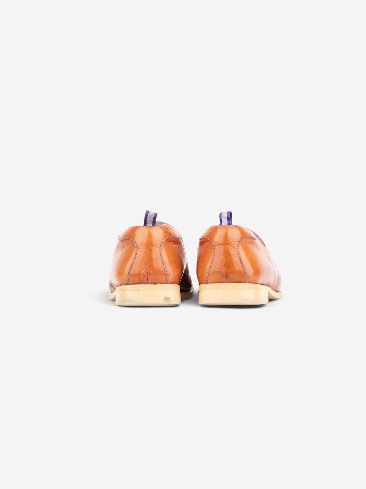 Miu Miu 2000s Square Toe Sports Penny Loafers – side view
