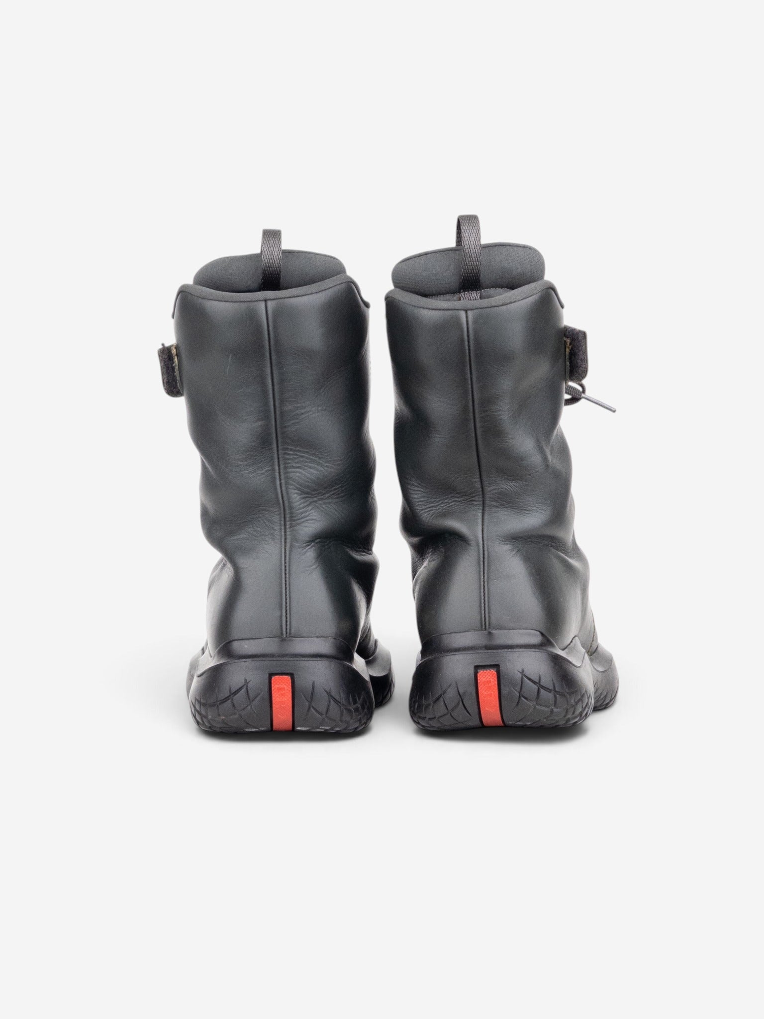 Prada AW99 Square Toe Vibram Combat Boots – side view