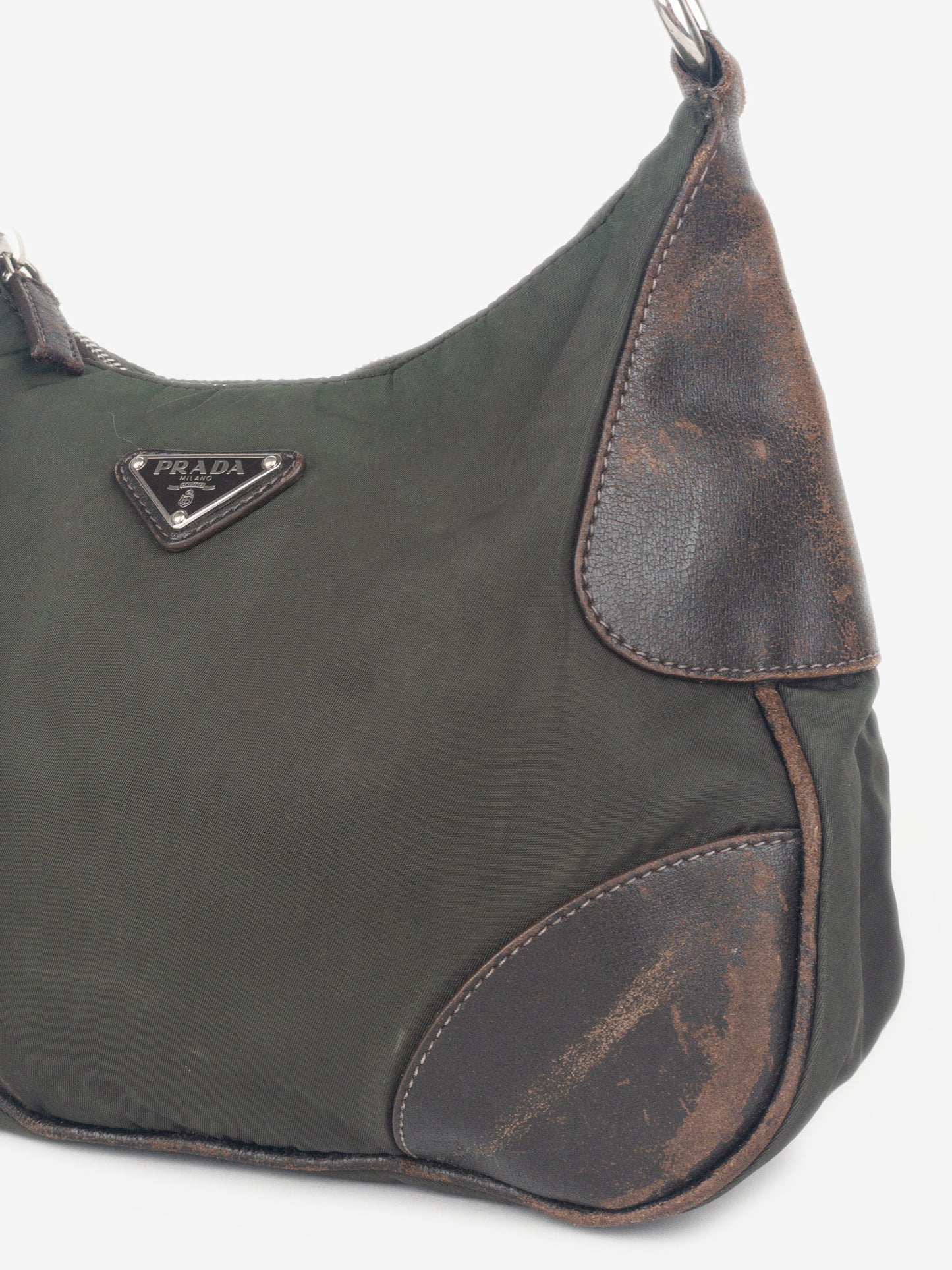 Prada 2000s Tessuto Hybrid Hobo Shoulder Bag
