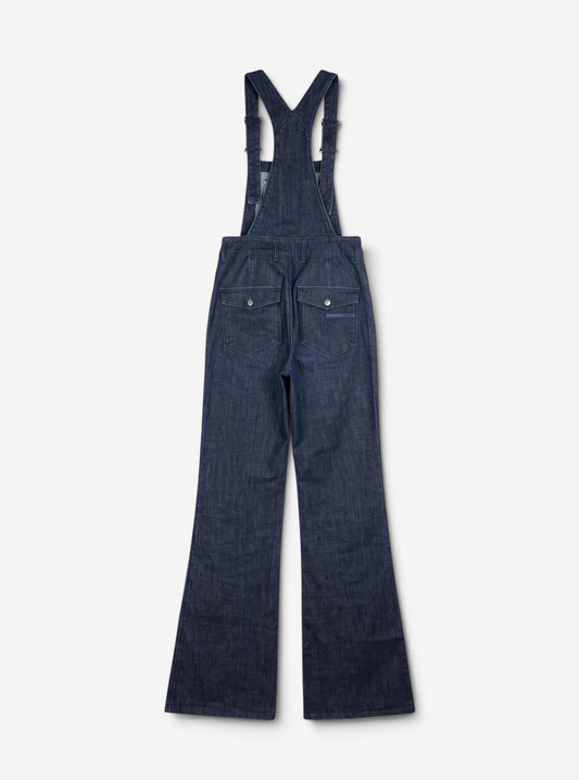 Prada 2000s Denim Dungarees – flat back view