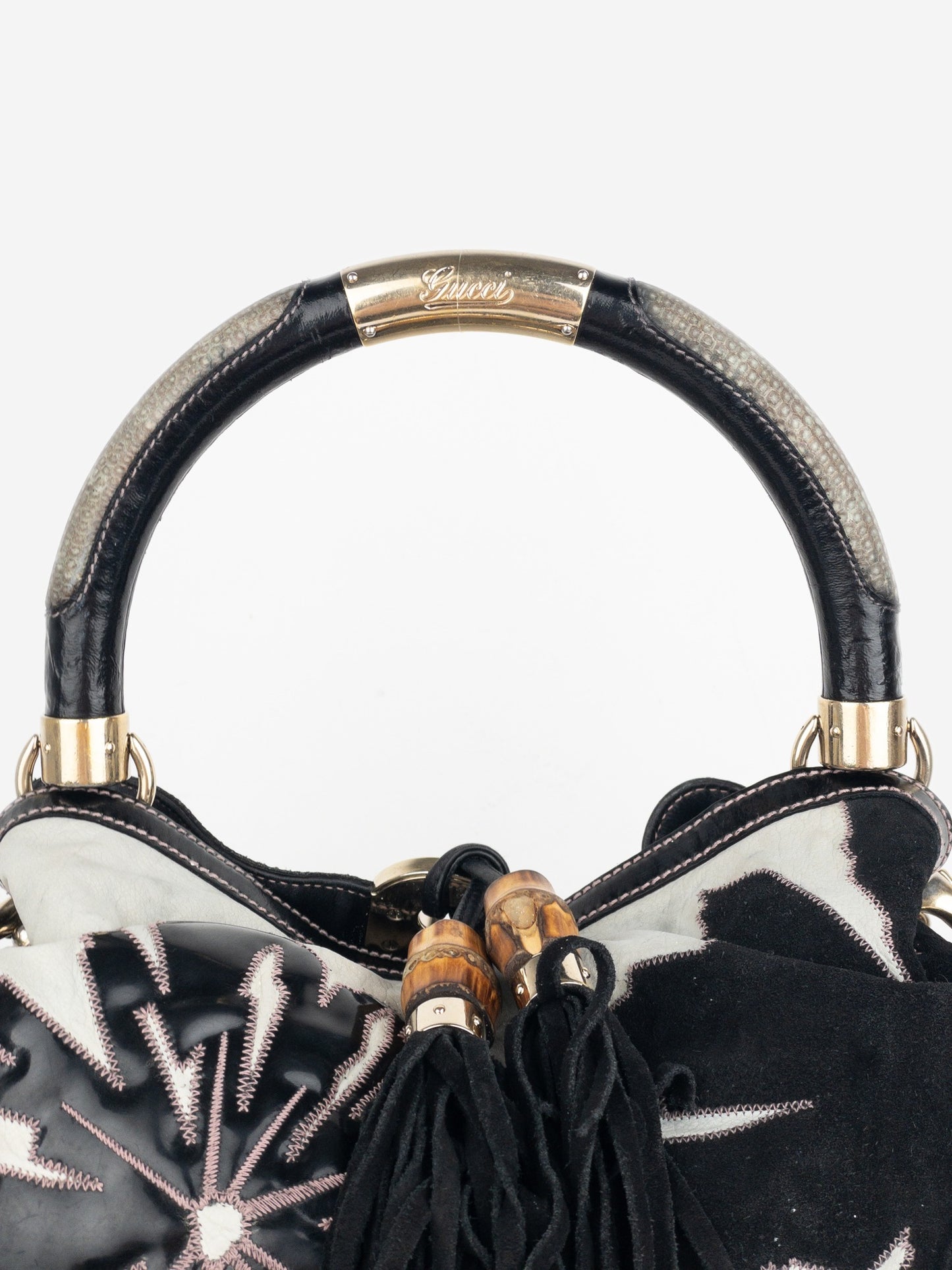 Gucci by Tom Ford 2000s Babouska Floral Patchwork ‘Indy’ Hobo Shoulder Bag