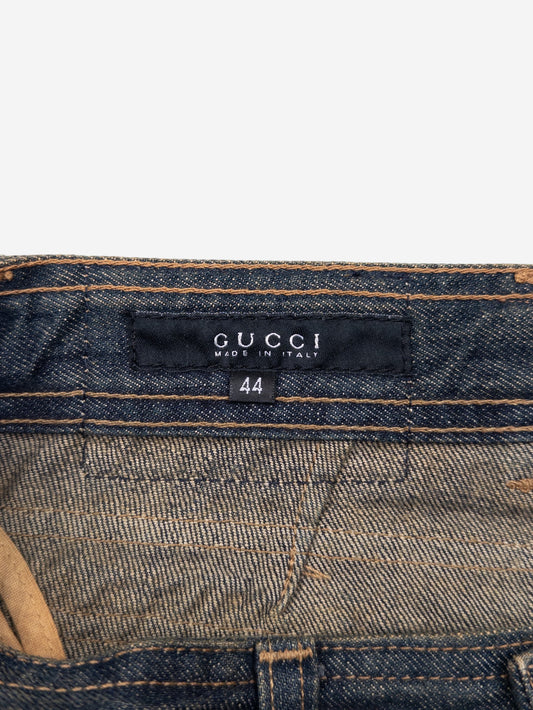 Gucci by Tom Ford SS02 Flared Sanded Bootcut Denim Jeans – size label