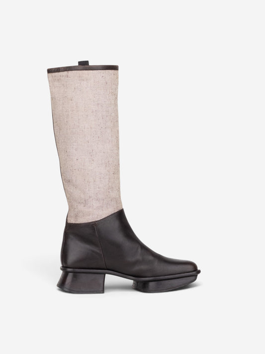 Prada SS99 Knee-High Platform Split Sole Riding Boots – side view